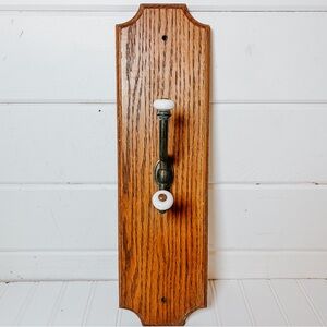 Vintage Wall Hook on Wooden Plaque